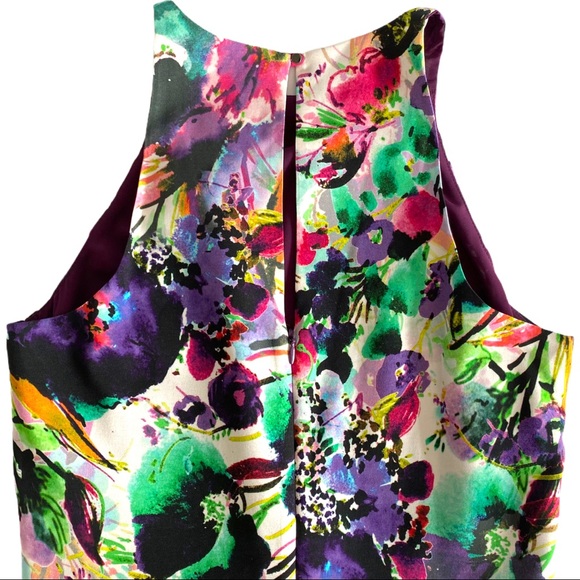 Nicole Miller Artelier Silk Floral Halter Dress | 2 - Picture 8 of 9
